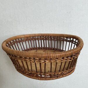 Wicker Oval Rattan Basket Fruit Party Food Home Decor